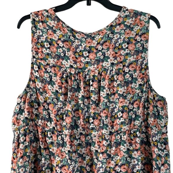 Torrid Womens Rayon Slub Button-Front Tiered Tank Top Size 2 - Picture 6 of 12